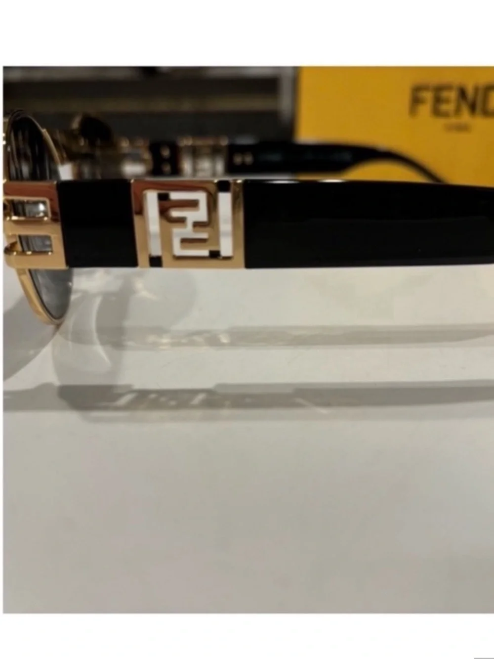 Fendi x Versace Collab Mens V3 Sunglasses NEW Black Gold With Case Cloth and Box